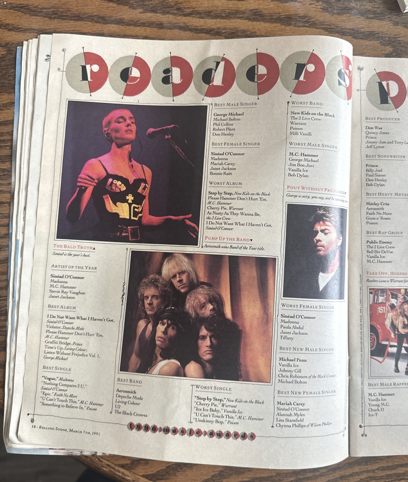 ROLLING STONE Magazine Issue 599 March 7, 1991 Sinead O’Connor Cover