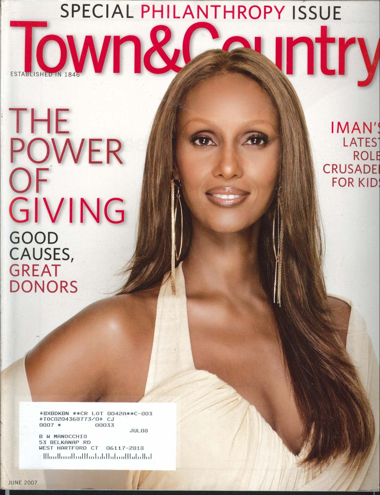 TOWN & COUNTRY Iman Billy Shore Pamela Fiori 6 2007