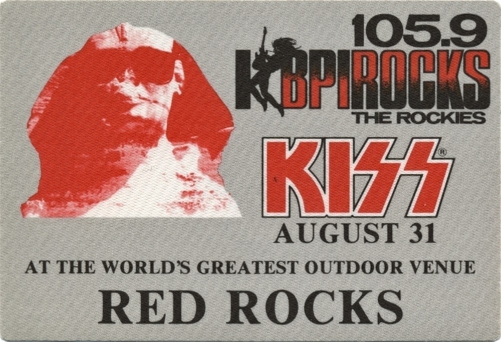 KISS 1990 Hot in the Shade concert tour Radio 105.9 Promo Backstage Pass