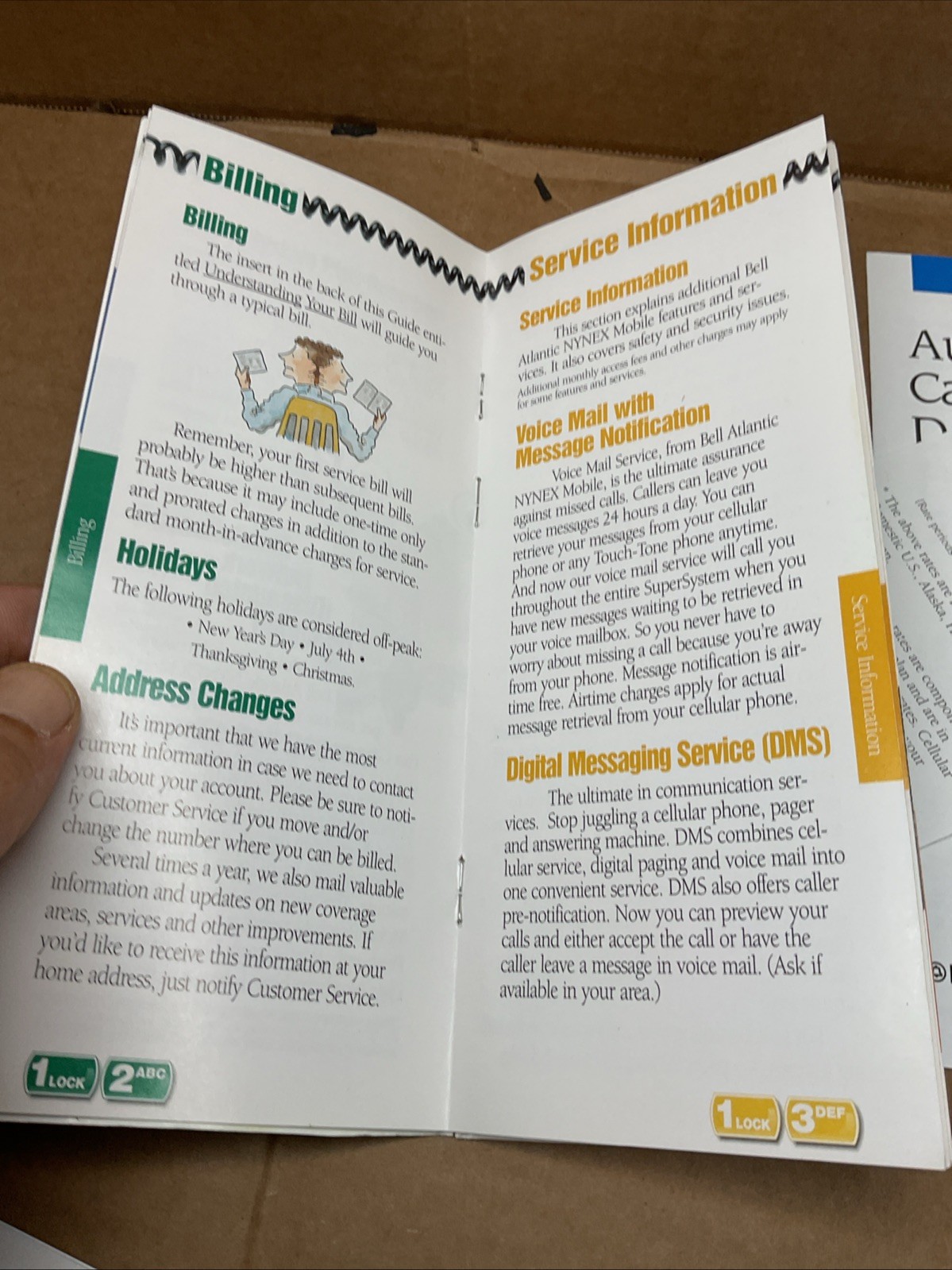 1996 Bell Atlantic Nynex Mobile Cellular Phone Information Guide B73