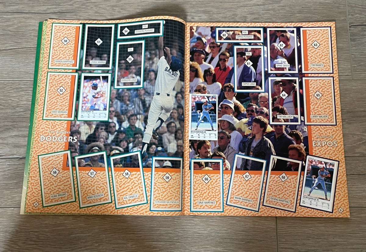 Panini Baseball Collectible Sticker Album 1991 Ken Griffey Jr Ryne Sandber Cover