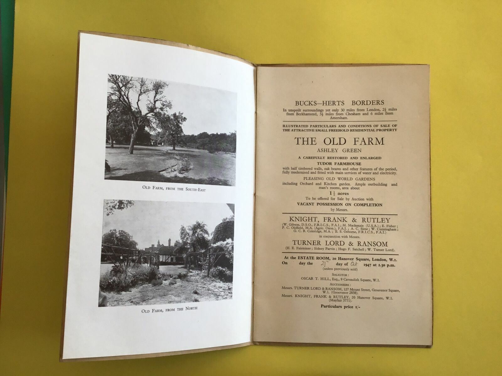 The Old Farm Ashley Green Chesham Bucks 1947 Tudor Farmhouse Sale R24295