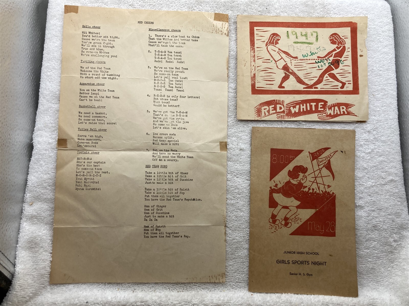 1947 Sports Night Programs Port Washington High School Long Island NY Vtg
