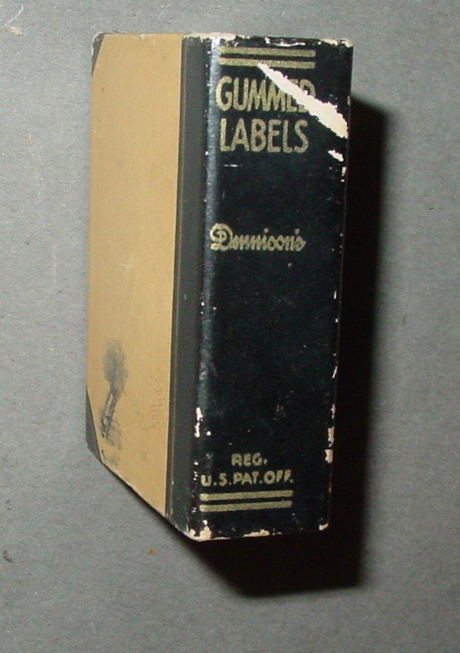 293 Vintage Dennison Gummed Red Border Bottle Craft Labels #217 #209 Mix NOS USA