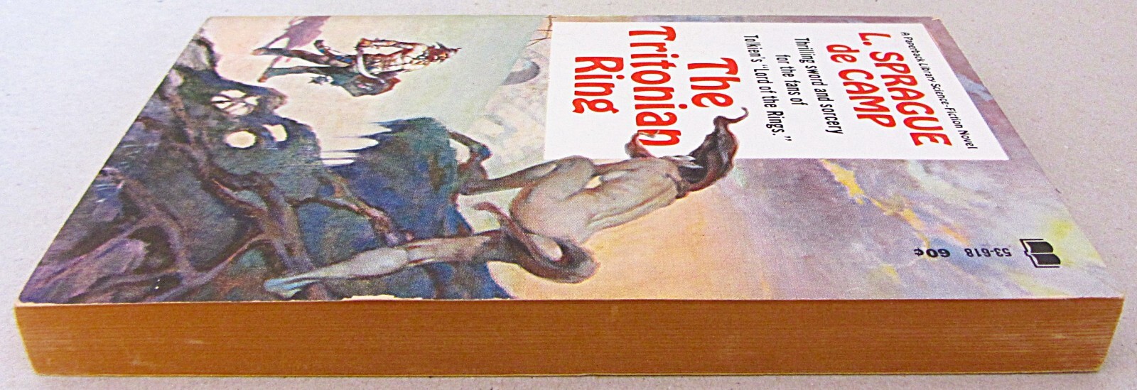 THE TRITONIAN RING~L SPRAGUE DE CAMP~PAPERBACK LIBRARY~1st PRT 1968~FRAZETTA CVR