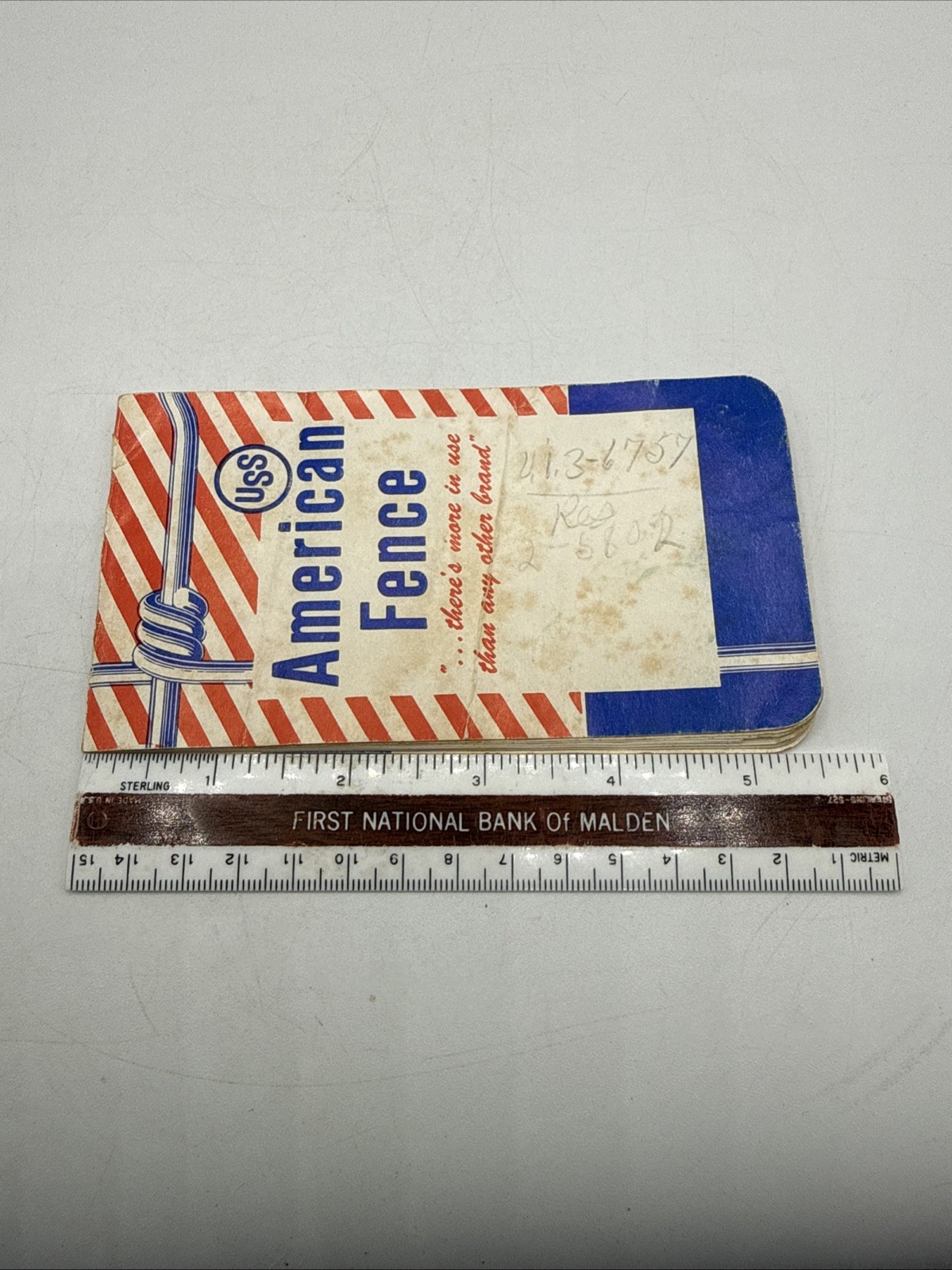 American Fence Memo Book Note Pad USS United States Steel