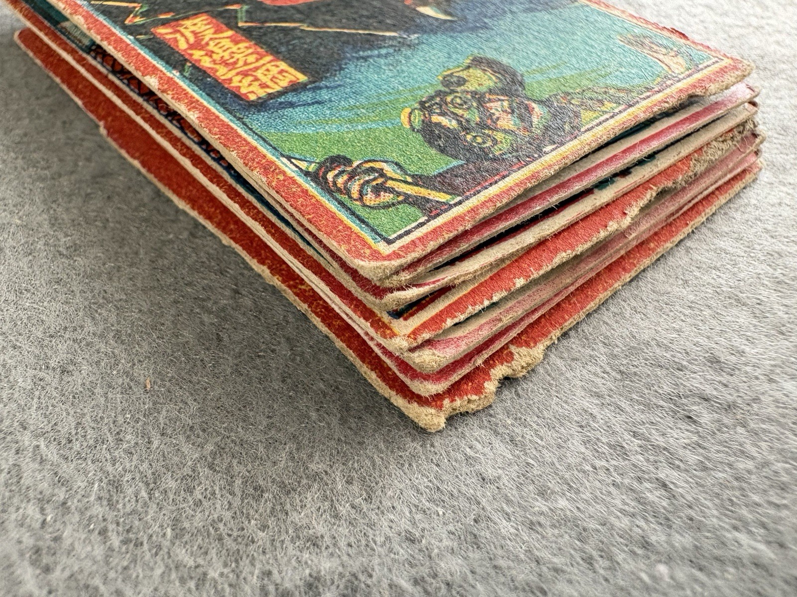 Vintage Menko Cards – Famous Japanese Samurai Warriors – Lot of 7
