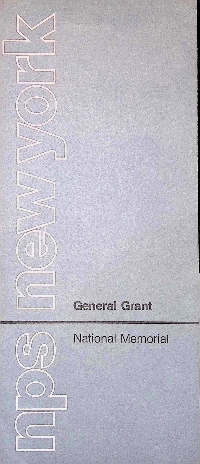 NPS Brochure General Grant Memorial NYC 1960s Modernist Typography Riverside