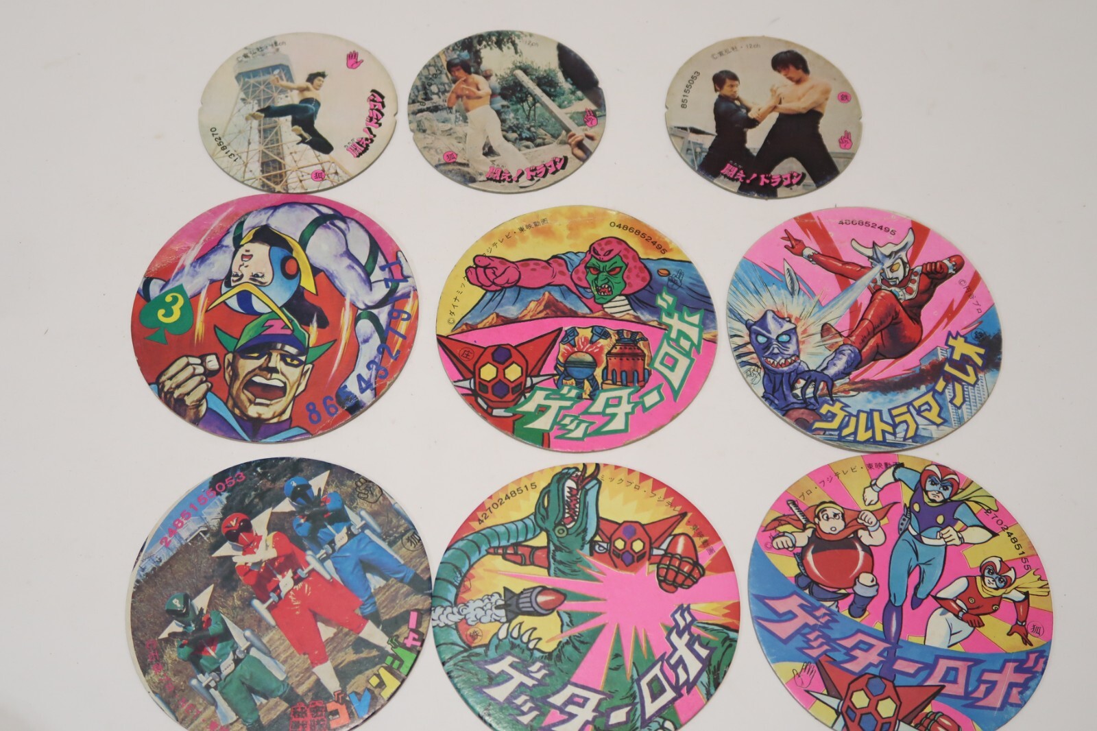 Vintage Japanese Menko Cards Lot – Approx. 140 Pieces Masked Rider Mazinger Z