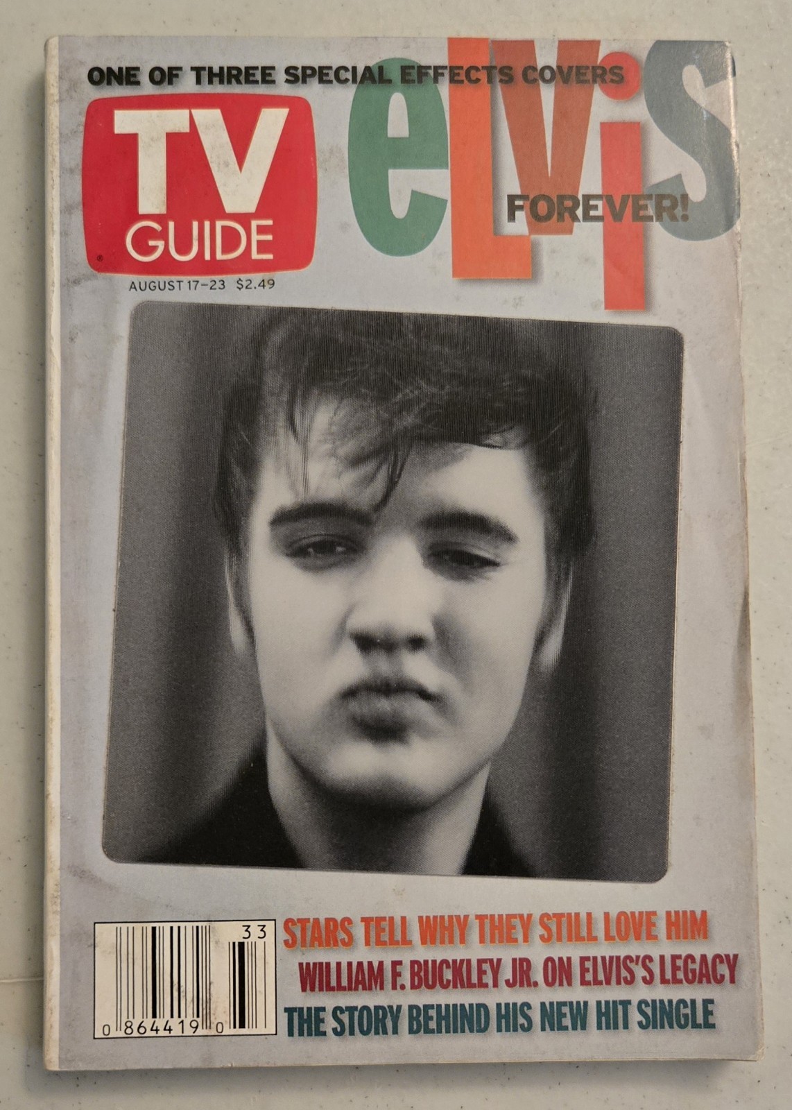 VINTAGE TV Elvis Forever with Hologram Cover August 17-23, 2002 READ