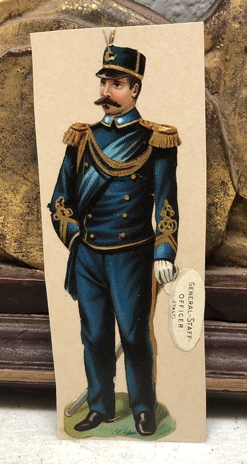 General Staff Officer Die Cut Scrap by Raphael Tuck & Sons 270 Military Italy L3