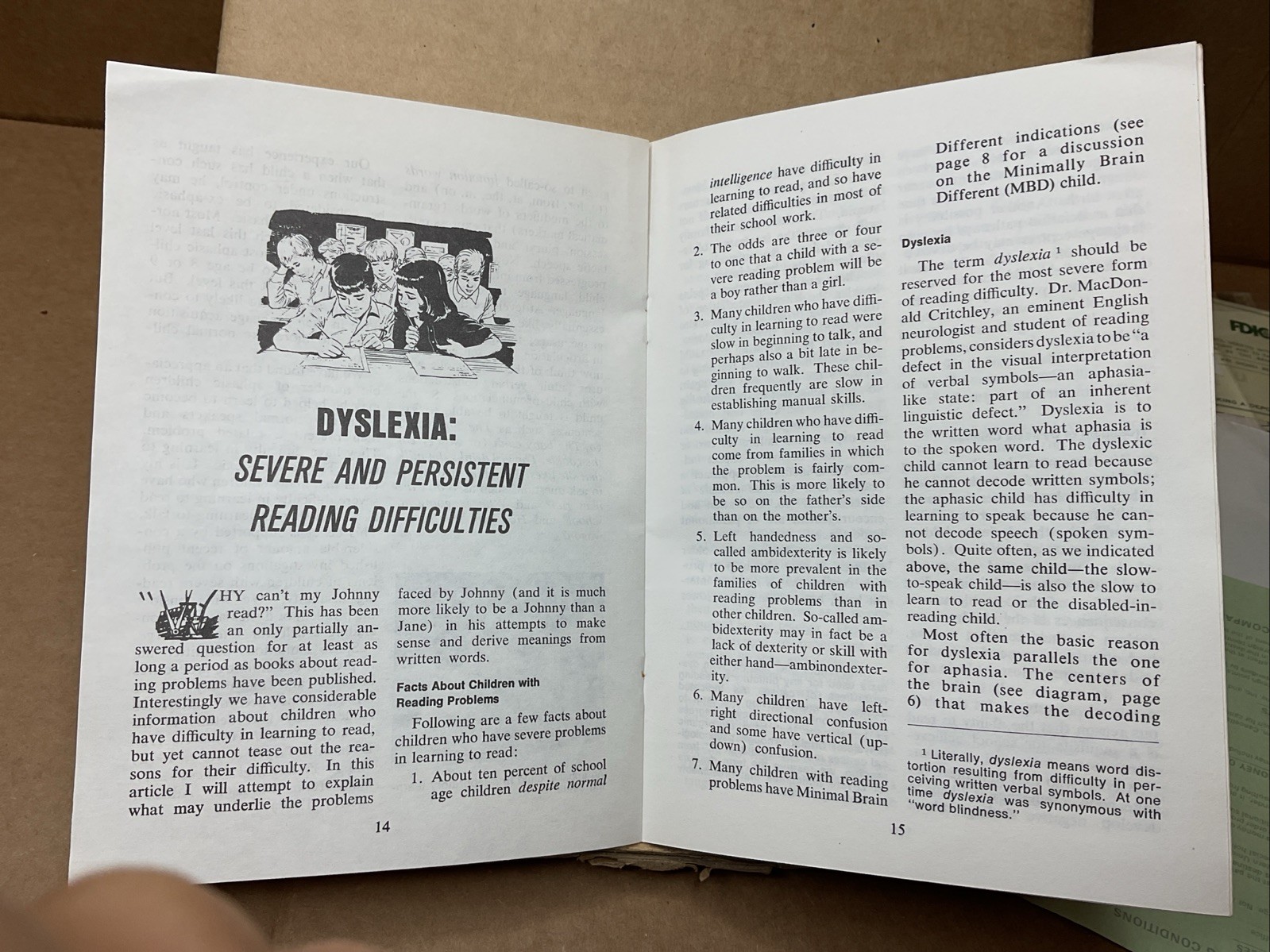 1978 Scottish Rite Programs For Aphasic & Dyslexic Children Booklet B68