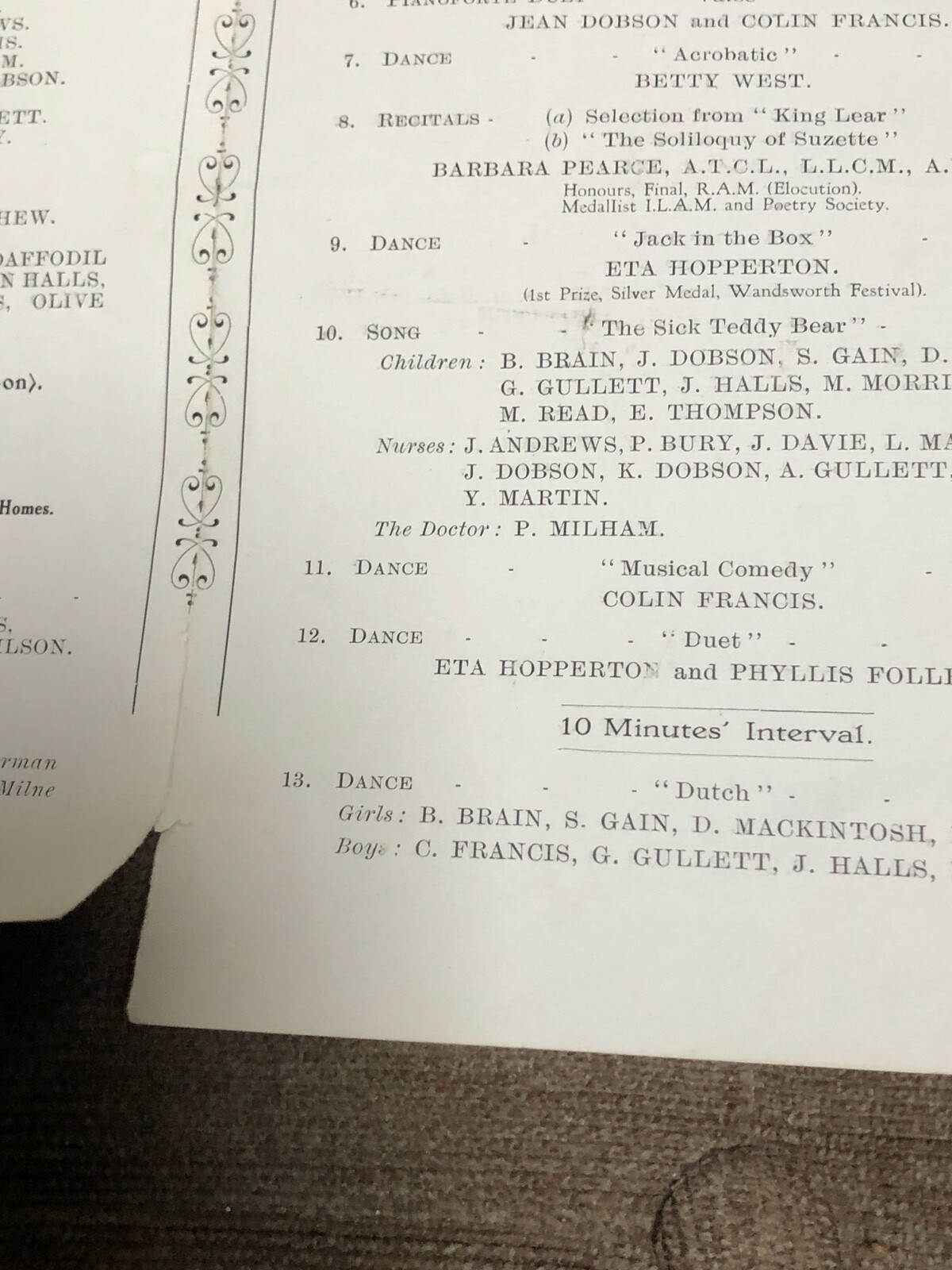 dr barnardo’s homes programme of variety 1933