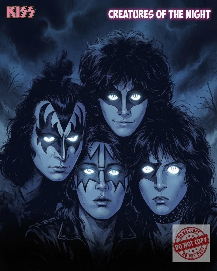KISS Creatures Of The Night Manga Album Cover 8×10 Reprint