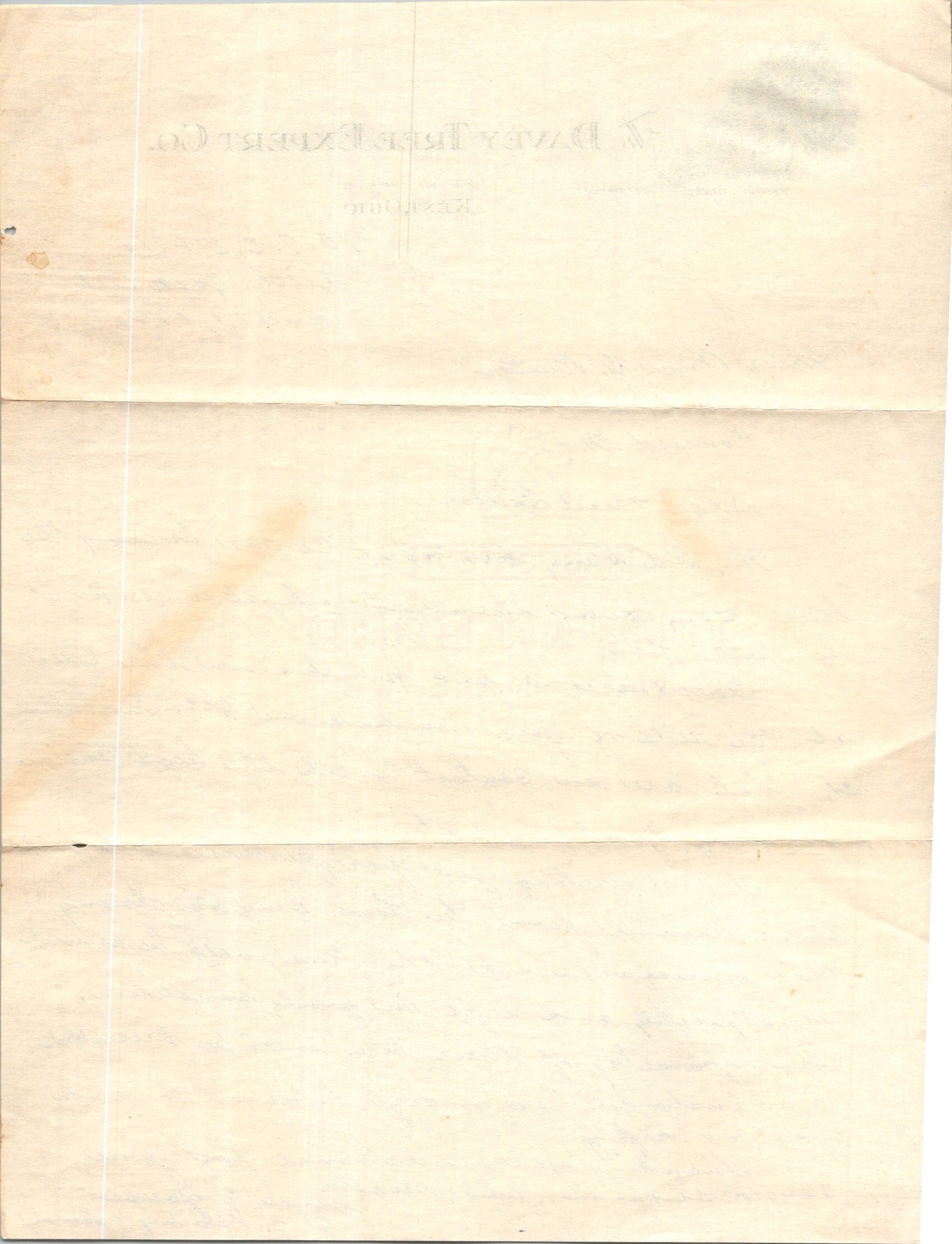 1940 Davey Tree Expert Co Letter Little Rock AR Arboriculture Pruning Electric