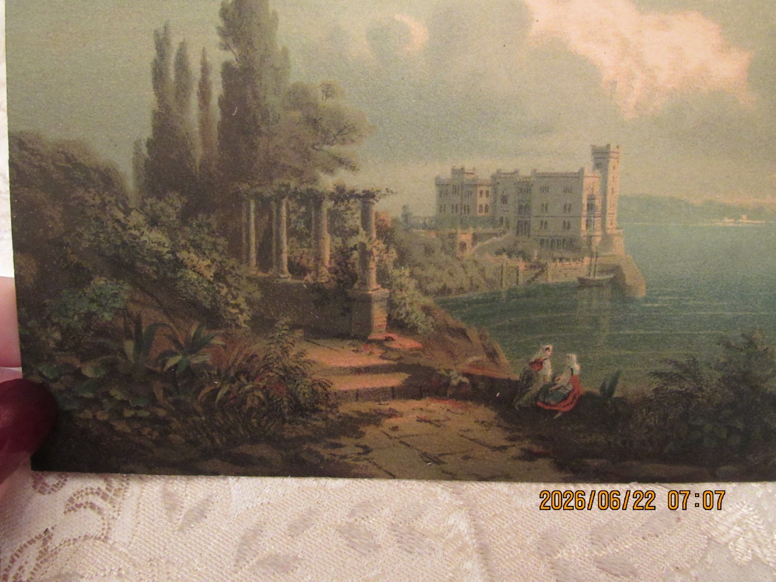 VTG Print Miramare Castle in Trieste Italy