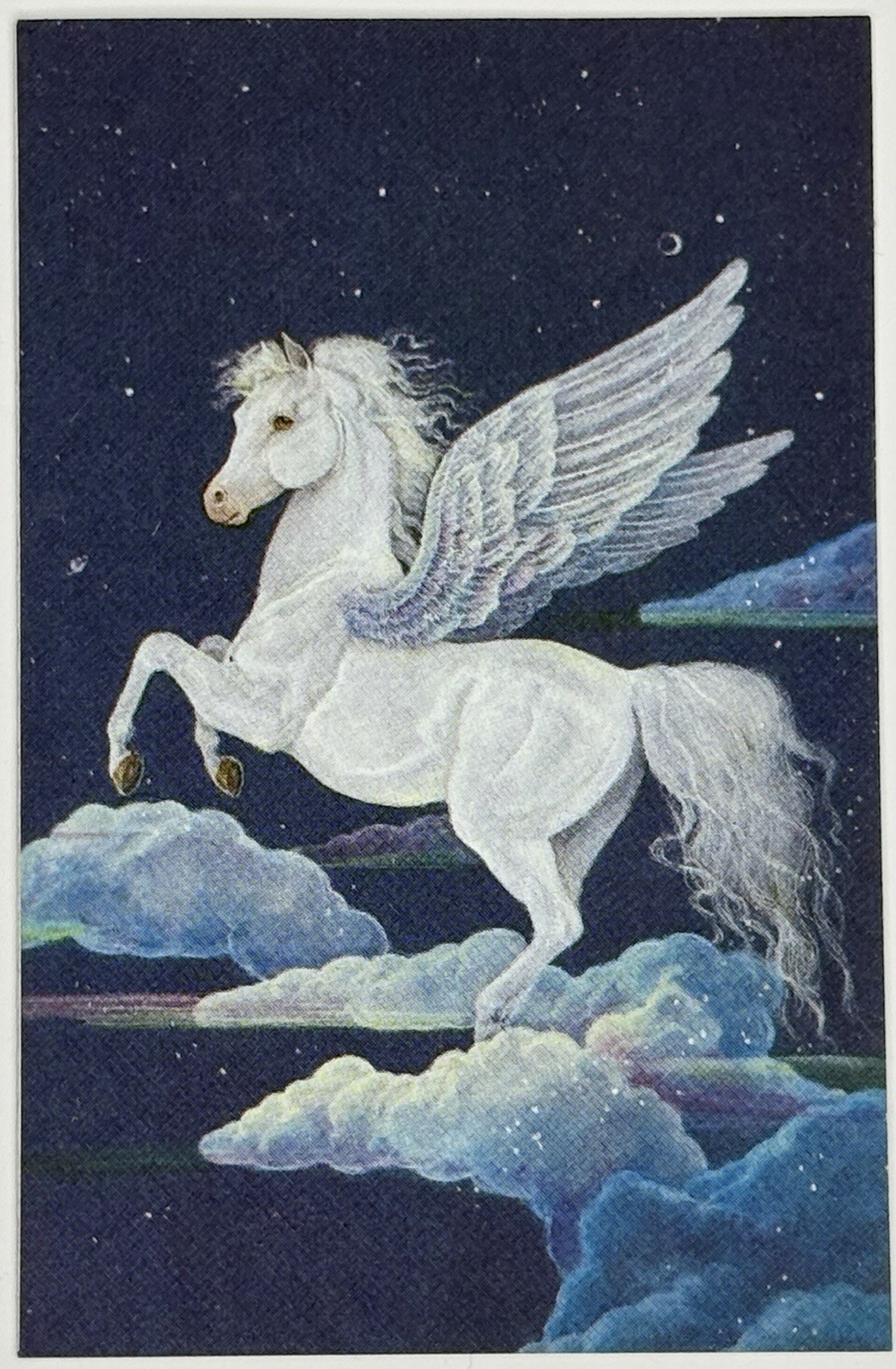 Vintage 80s Hallmark Tally Card Horse Pegasus Mythical Fantasy ~ Unused