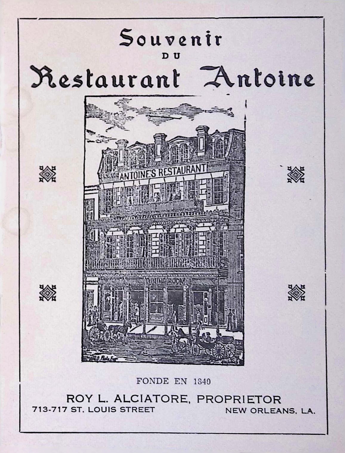 Antoine’s Restaurant Souvenir Booklet 1940s New Orleans Cinema Ephemera