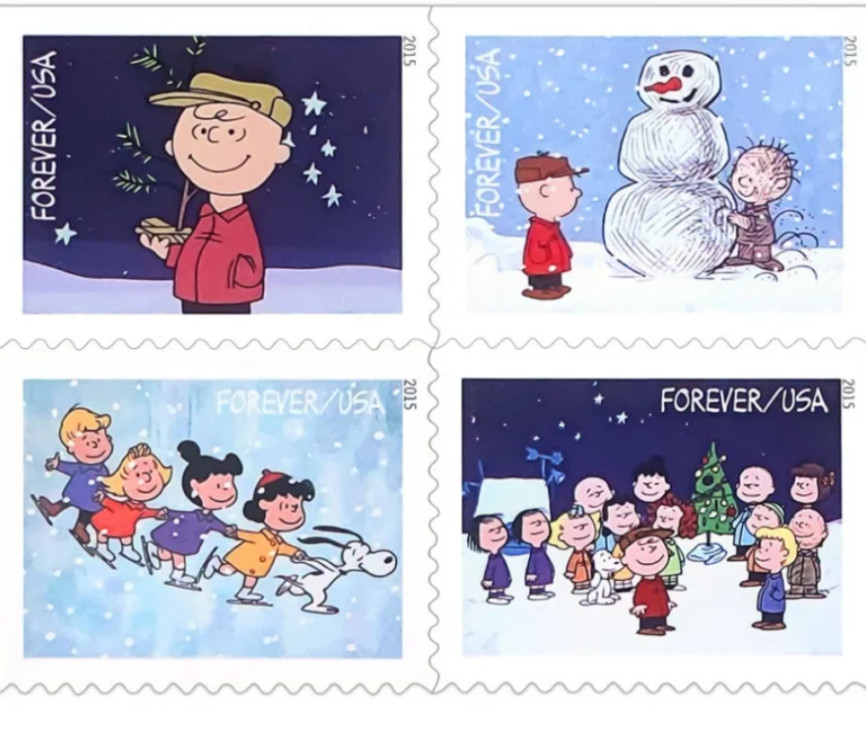 2015 USPS Charlie Brown Christmas First Class Letter Stamps, 5 Sheets of 20