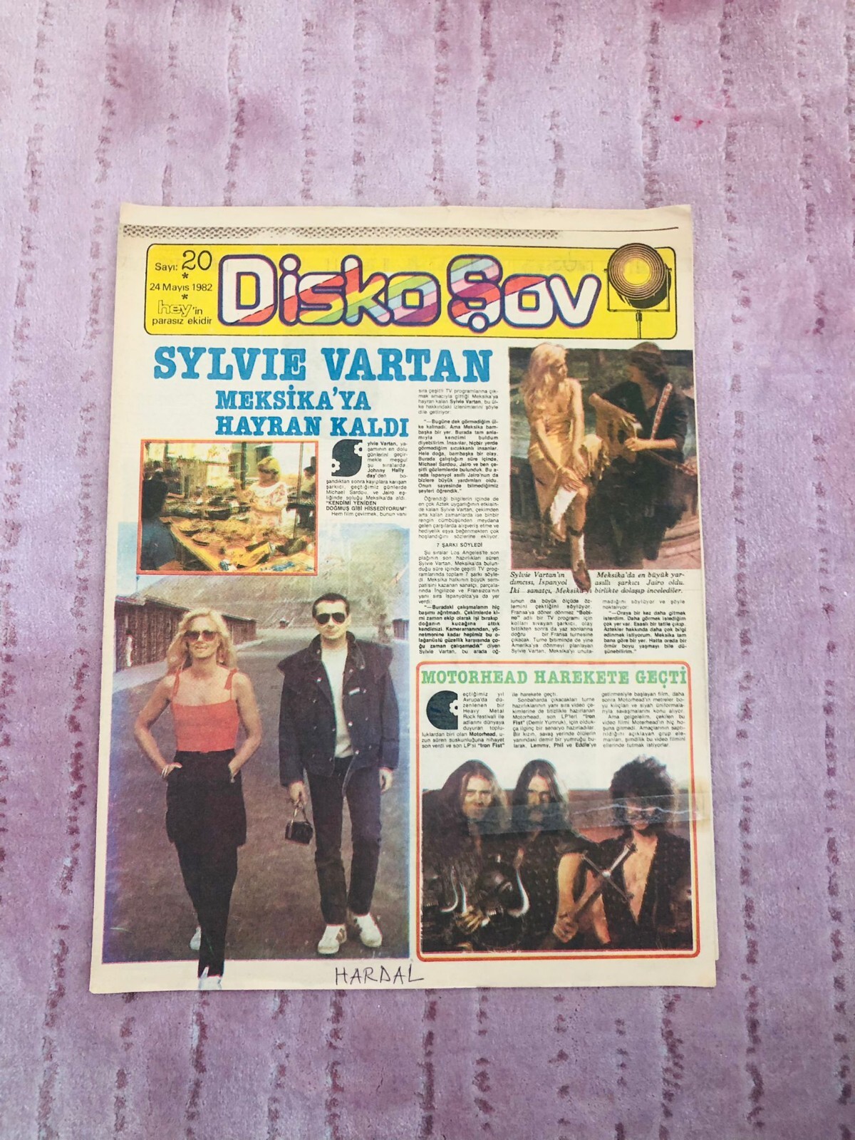 Sylvie Vartan Motorhead Magazine 1982 Alice Cooper Jethro Tull Roxy Music
