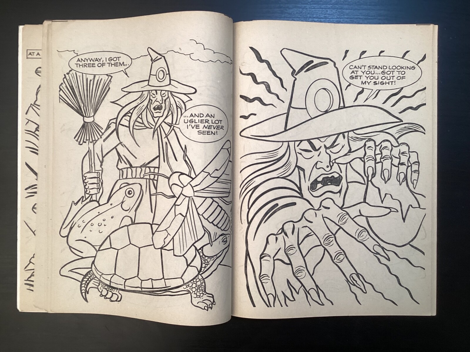 FANTASTIC FOUR meet “THE WITCH” Coloring Book copyright 1977 Marvel Comics Group