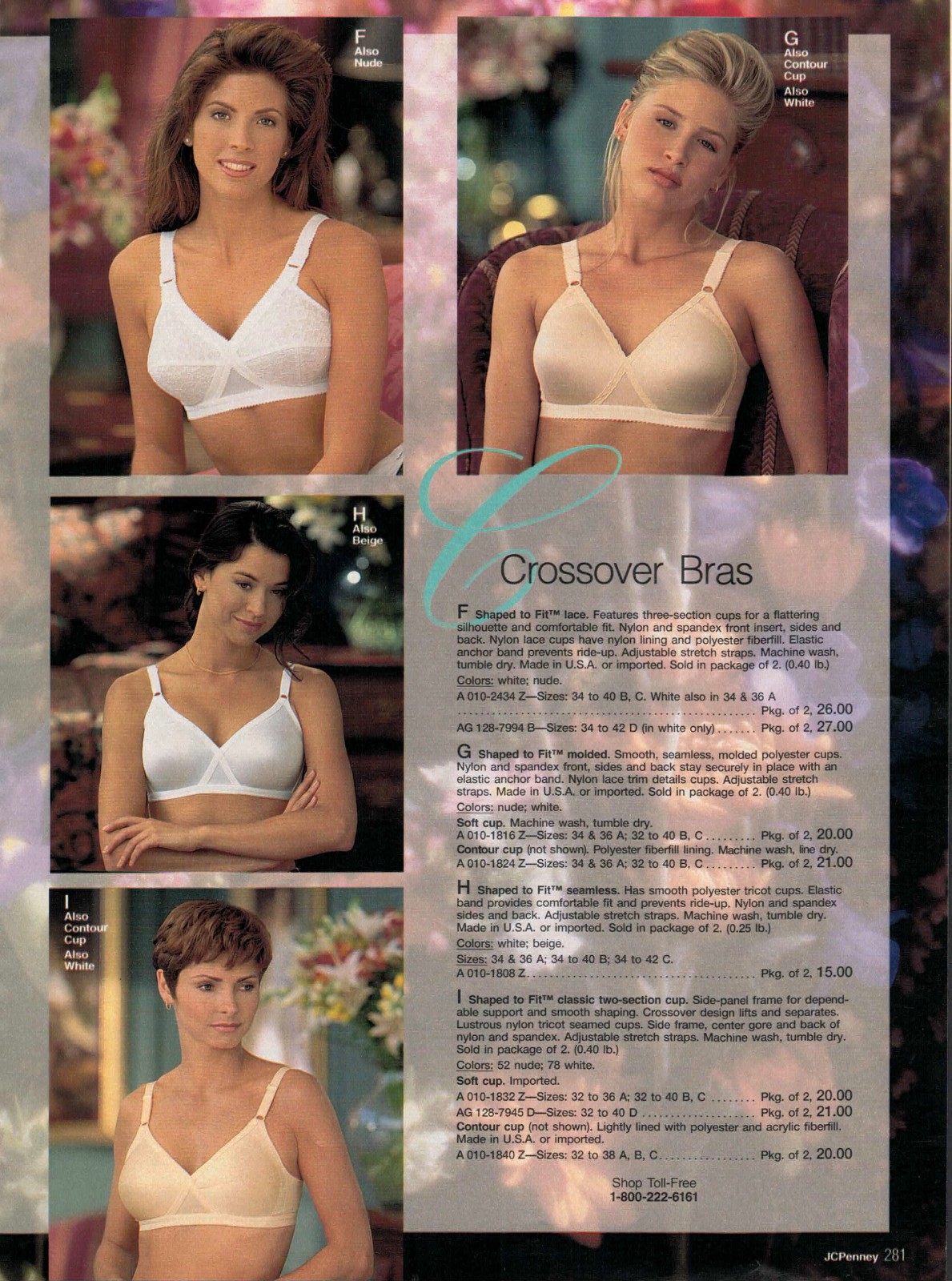 EARLY-1990S JCPENNEY CATALOG LINGERIE & FASHION CLIPPING PAPER ADS PRINTS