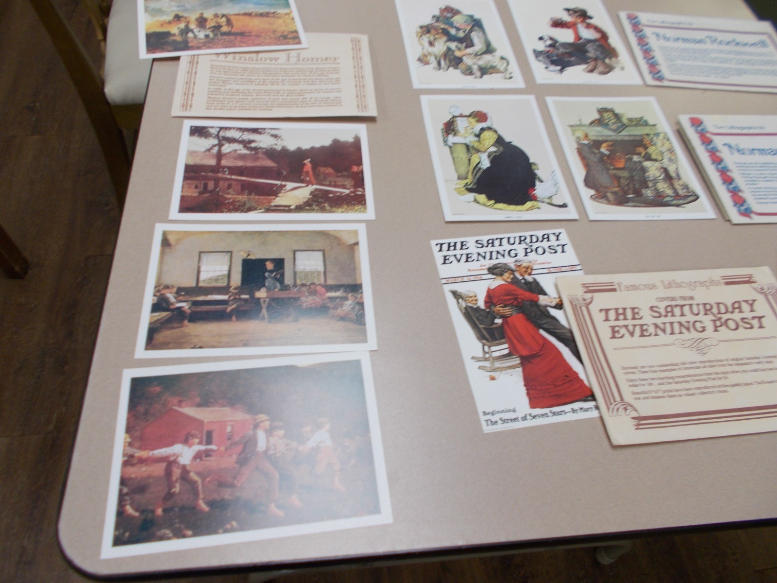 Vintage Lithograph Repros Saturday Evening Post Lot/18 Supports Cat Rescue