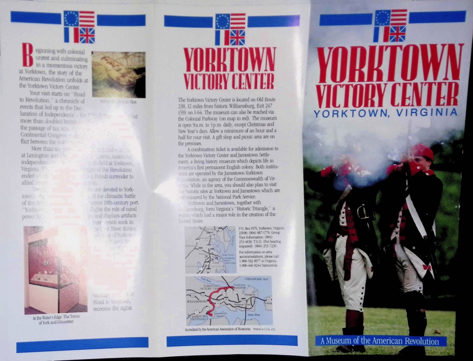 Yorktown Victory Center Brochure c1990s VA American Revolution Museum