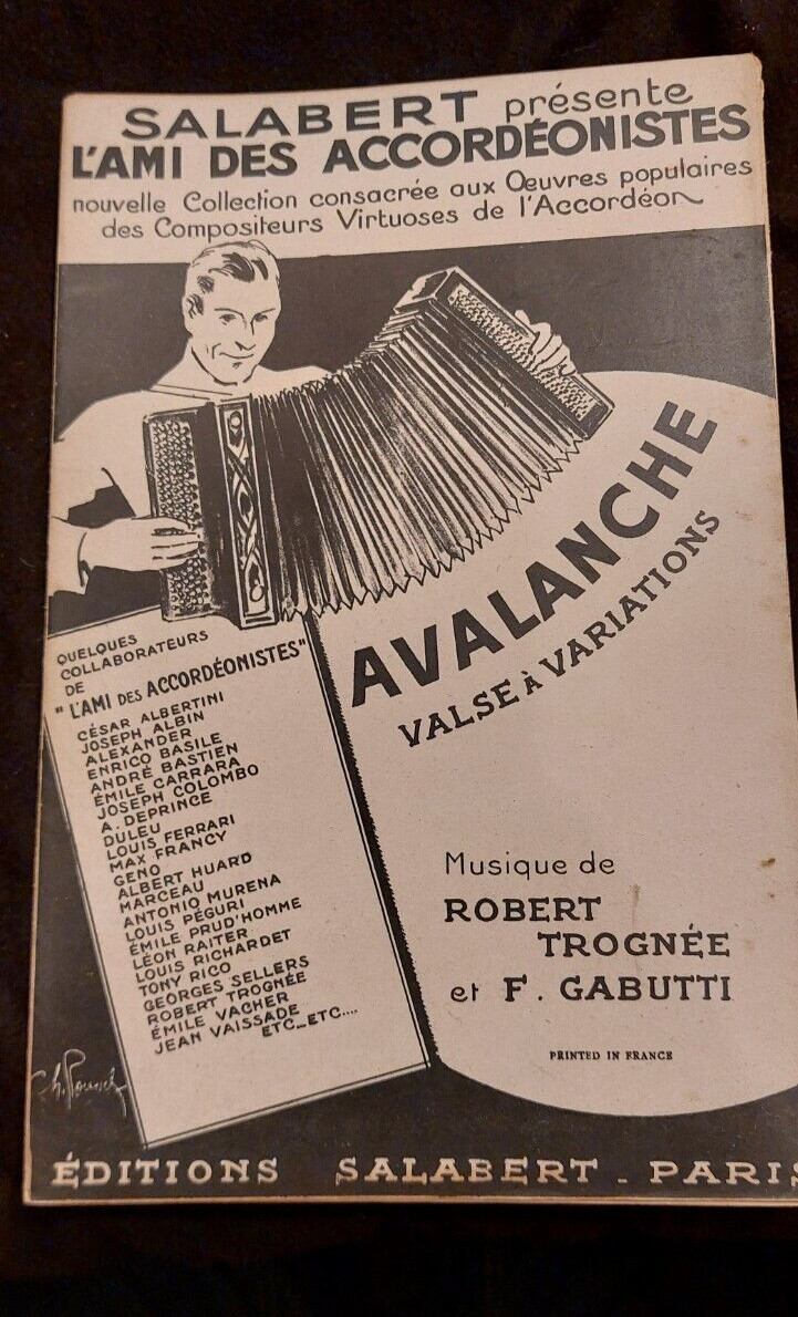 Avalanches Trognée Gabutti Sheet Music