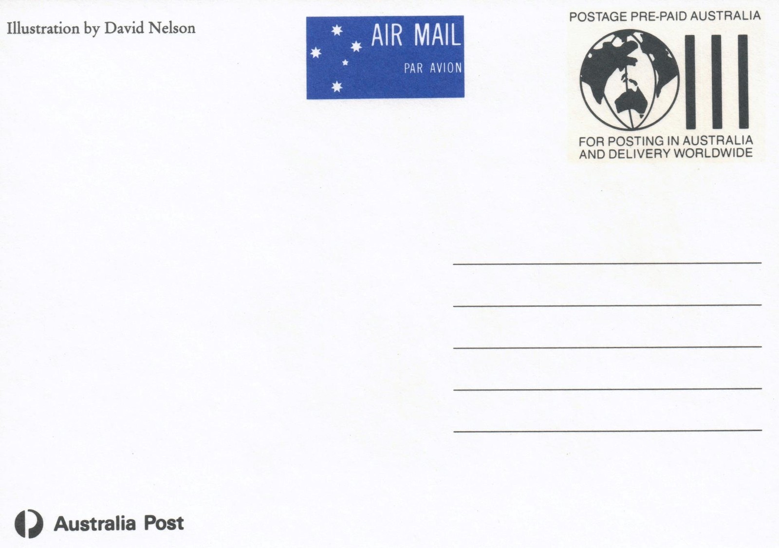 1991 Australia Hawk Moth POSTCARD Maxicard Cancelled in Bogong – as NEW
