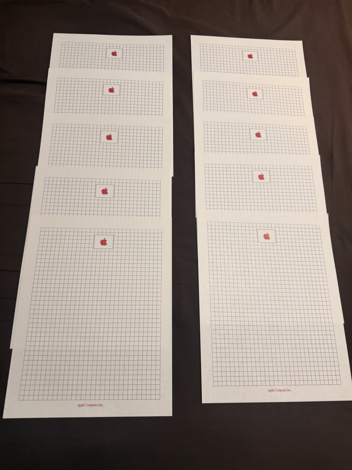 Letterhead 10 Sheets Of APPLE COMPUTER 1980s Vintage Stationery Unused Lot