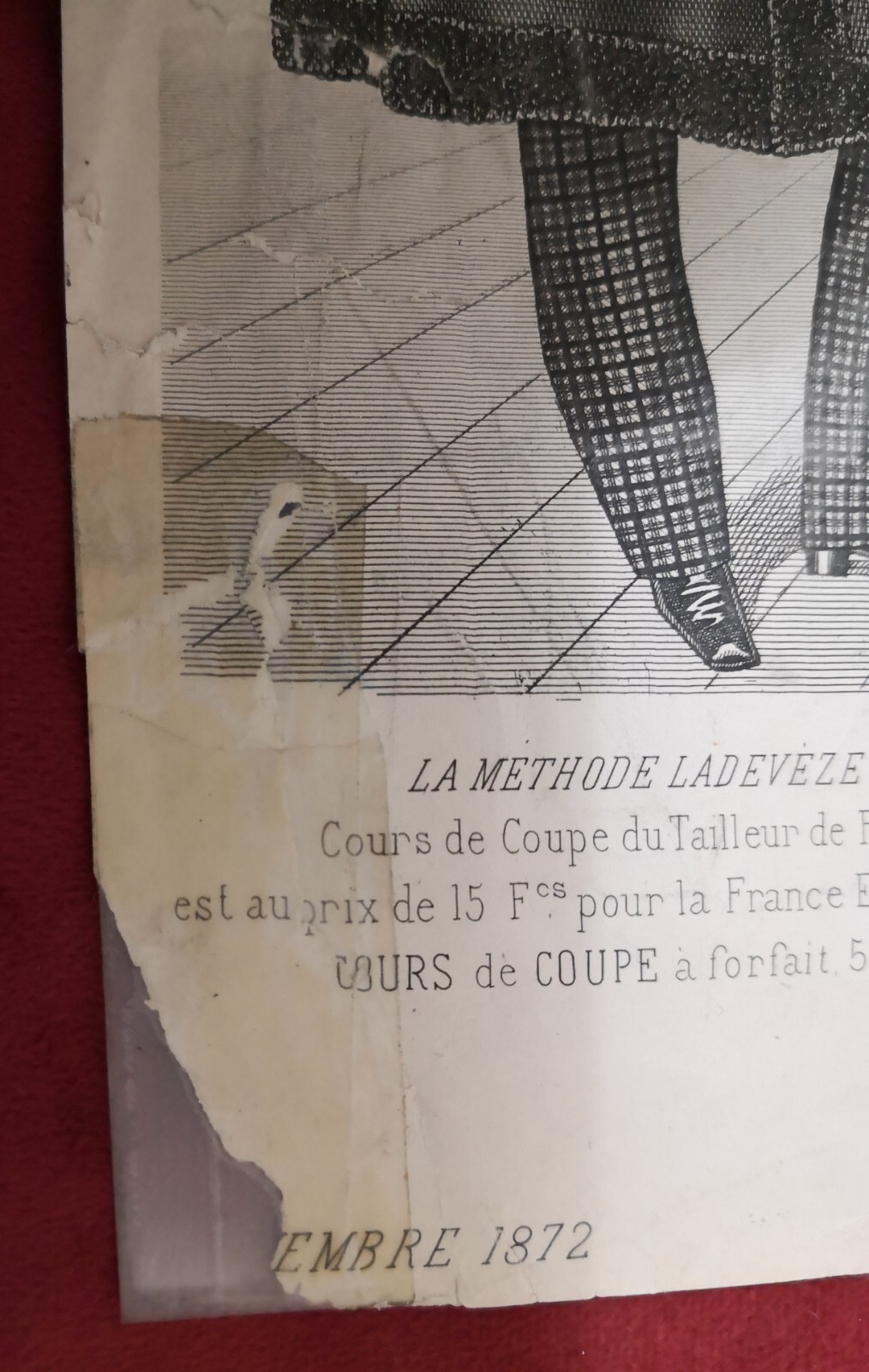 TWO ORIGINAL 19th Century FRENCH ANTIQUE PRINTS – MEN’S FASHION (Set C)