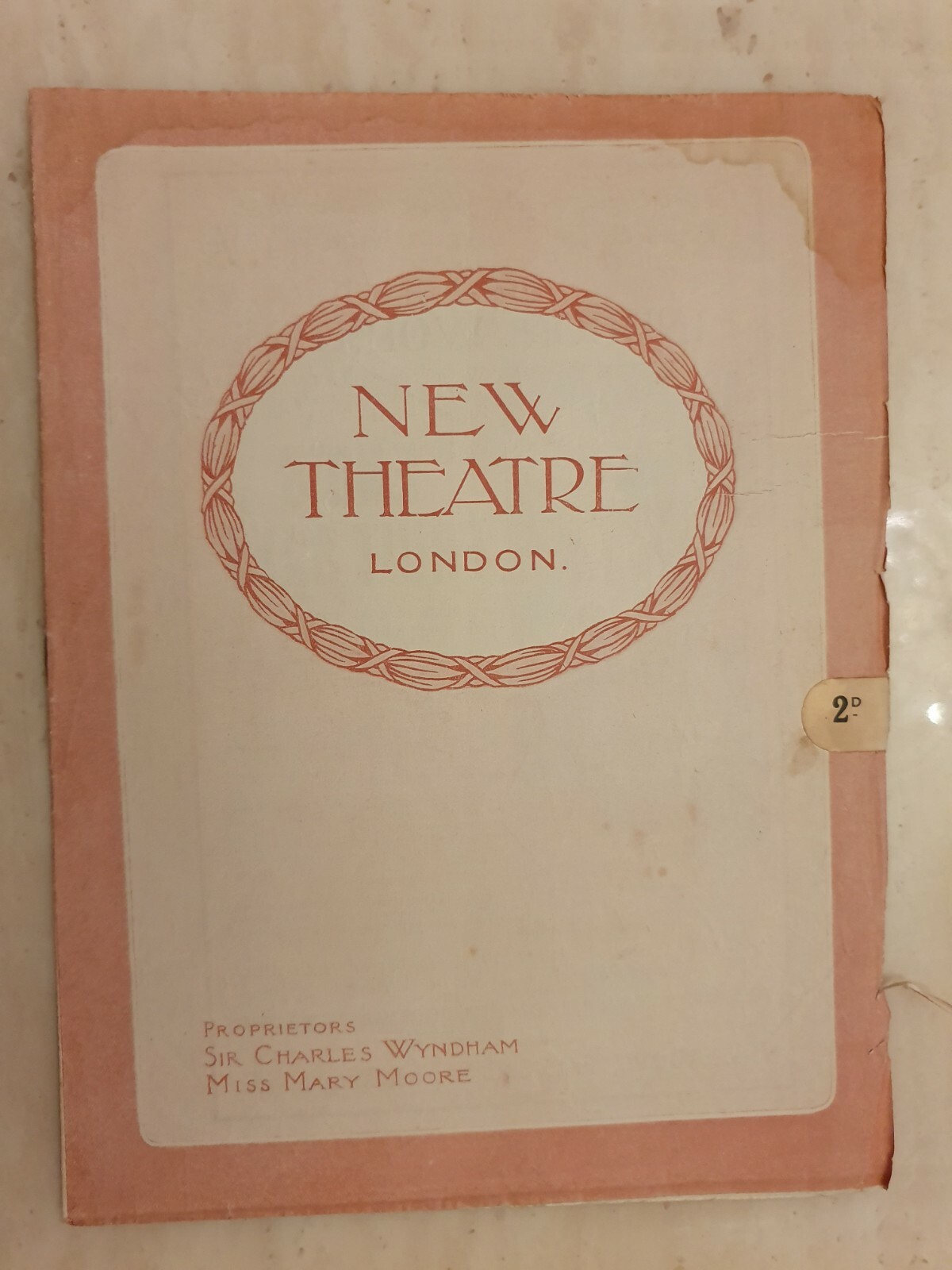 1917 Theatre Programme Trelawny Of The Wells Irene Vanbrugh William Farren