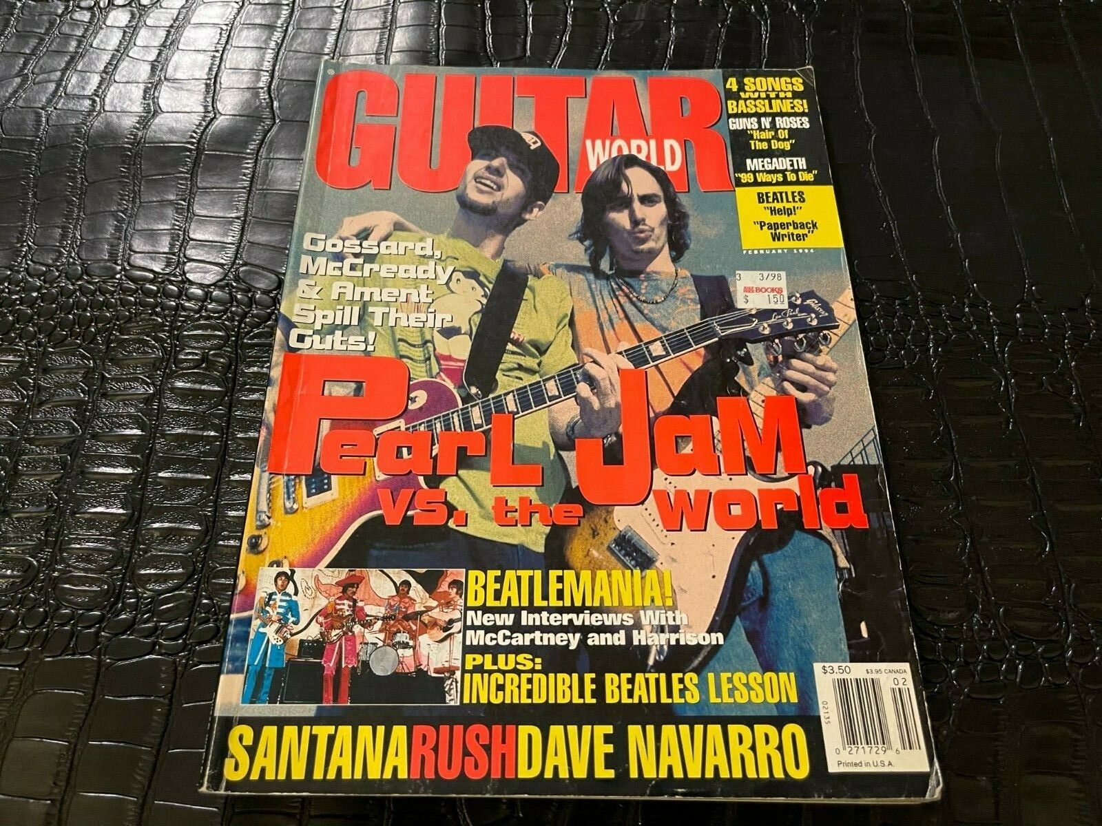 FEBRUARY 1994 GUITAR WORLD vintage music magazine PEARL JAM