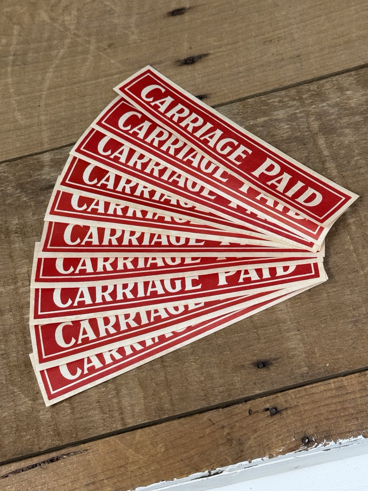 ATQ VTG Lot Rare Early 1900s England Gummed Labels Carriage Postage Ephemera