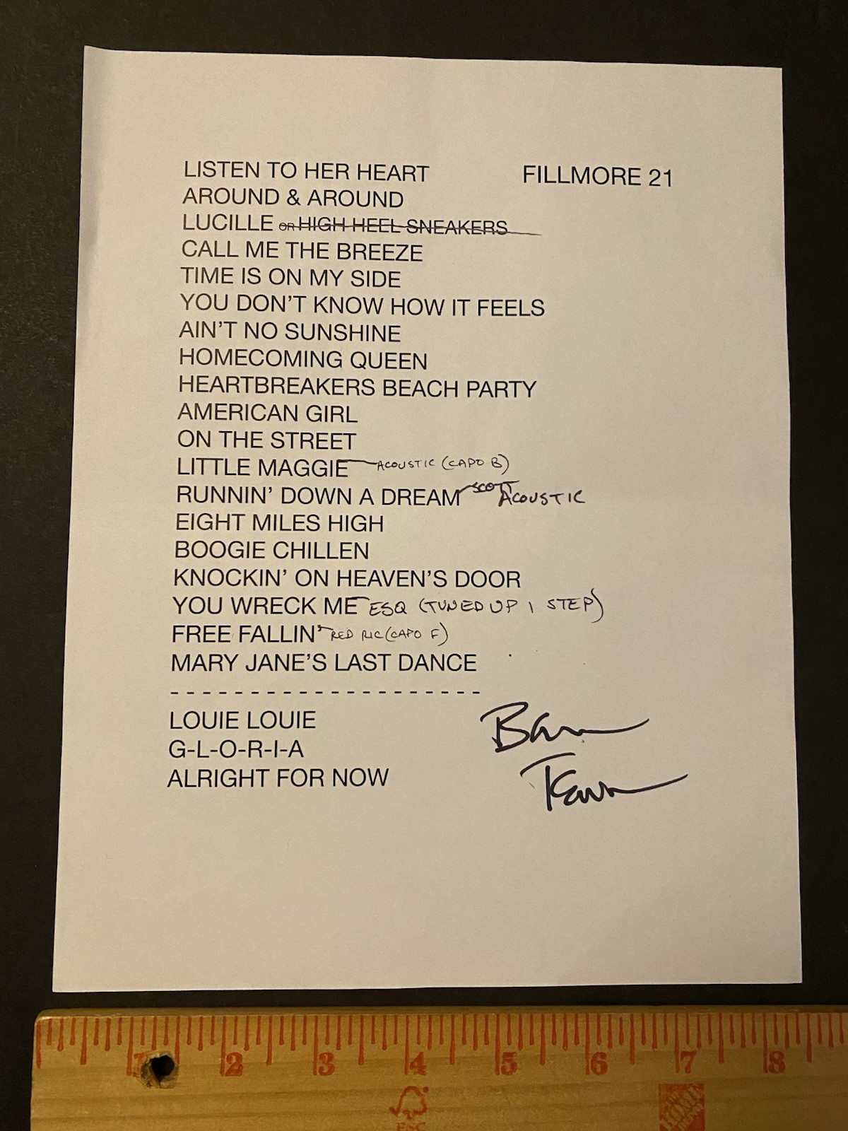 Tom Petty & heartbreakers SIGNED 2021 FILLMORE Release LP CD Concert Setlist