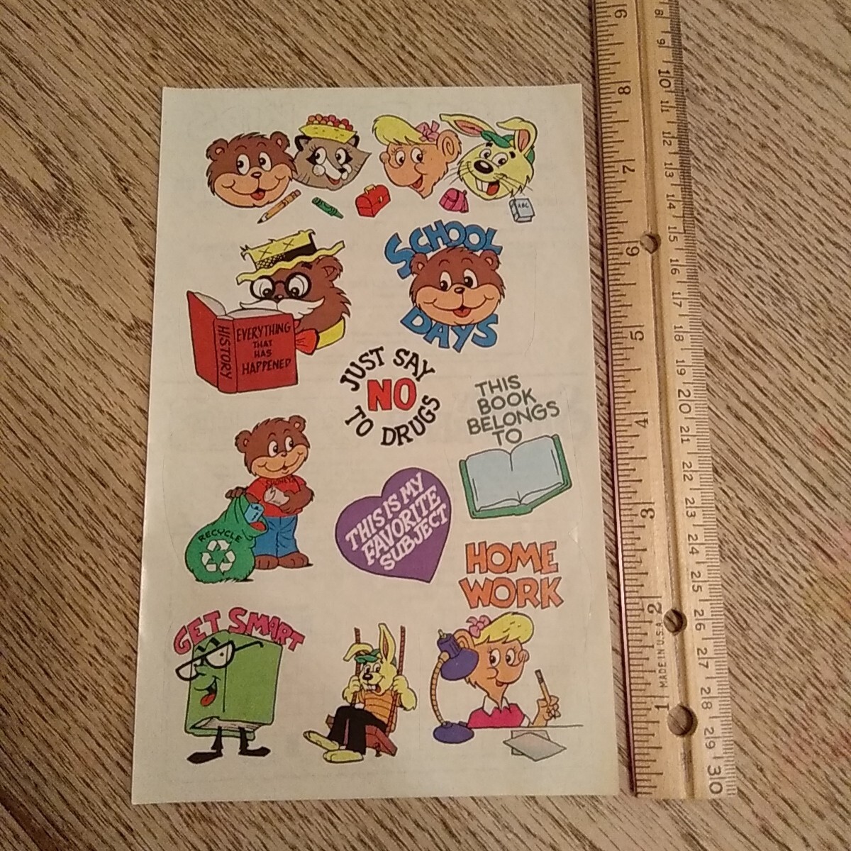 Vintage 1992 Stickers Shoney’s Bear Cub Club From Tennessee Set Of 4 Sheets