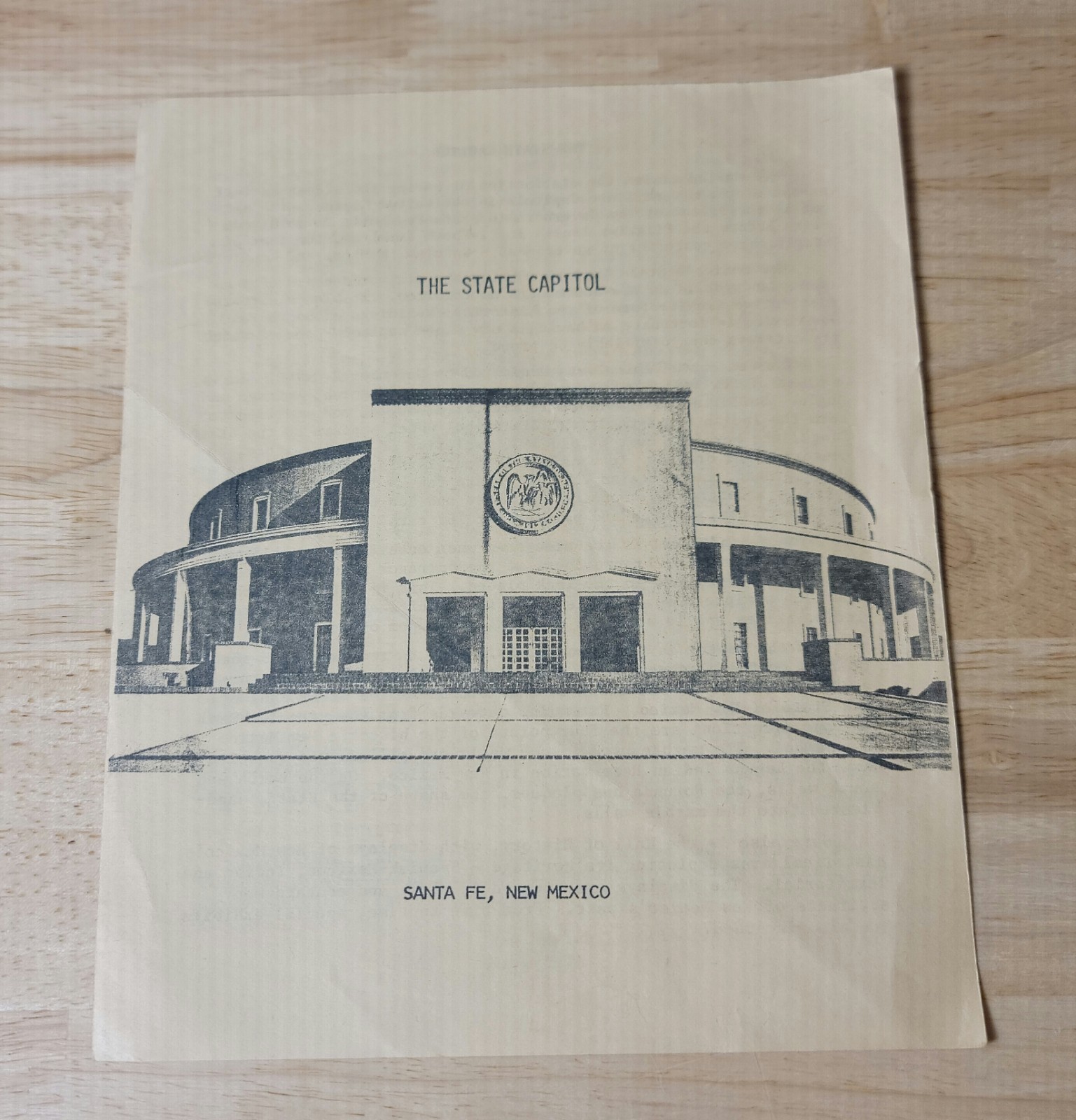 Vintage SANTA FE NM STATE CAPITAL Booklet 1970s