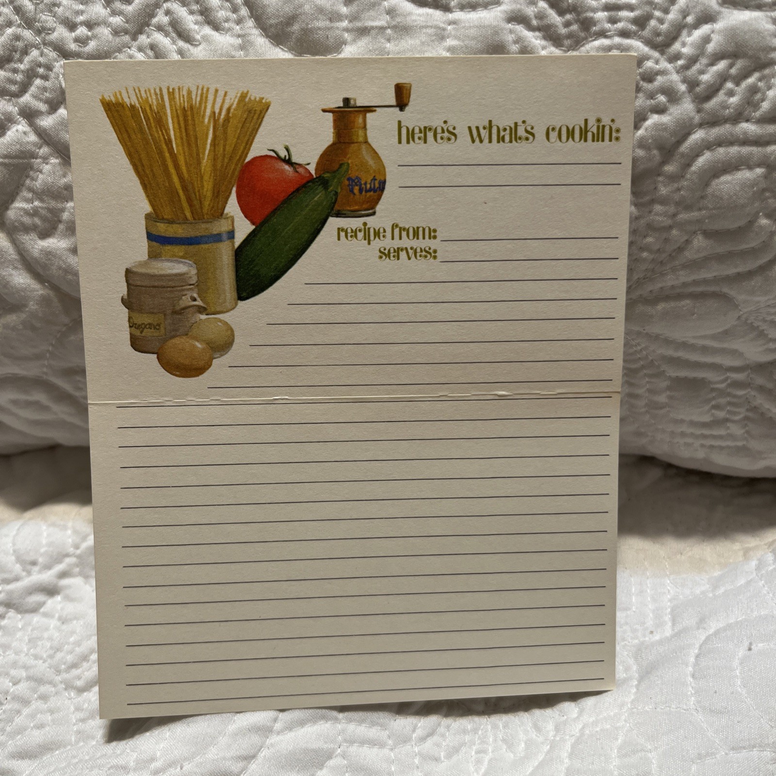 Vintage Current Recipe Cards 70’s Here’s What’s Cookin’