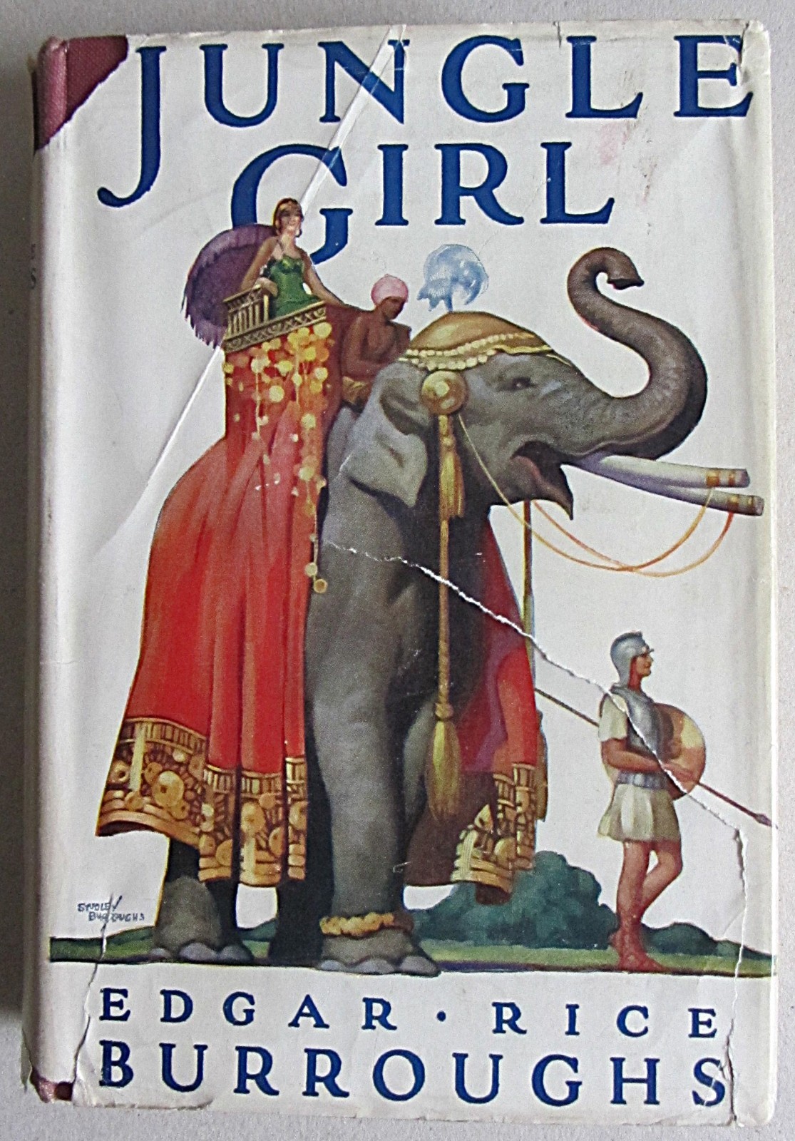 JUNGLE GIRL~EDGAR RICE BURROUGHS~ODHAMS PRESS LTD~1st PROMO EDITION~1933~UK~HCDJ