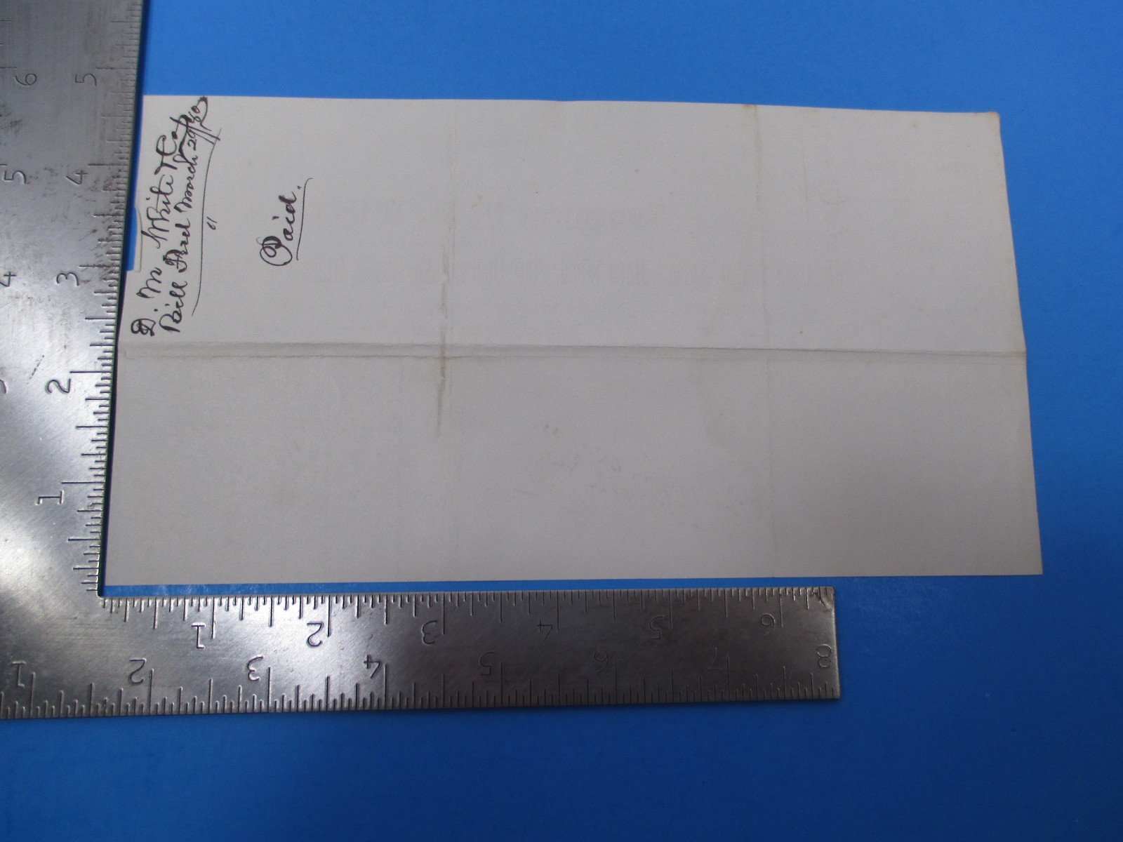 Antique 1880 D. M. White & Co. Timber Lumbar Invoice Rutland Vermont S6791