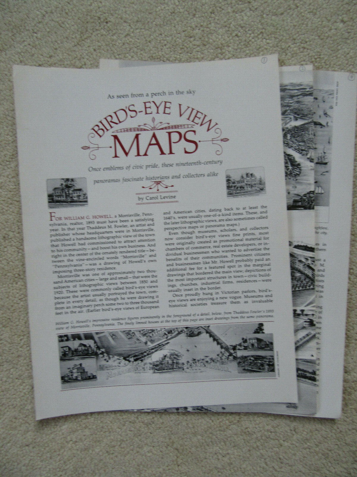 Article – Bird’s-Eye View Maps, Boston, San Francisco, 19th century Panoramas