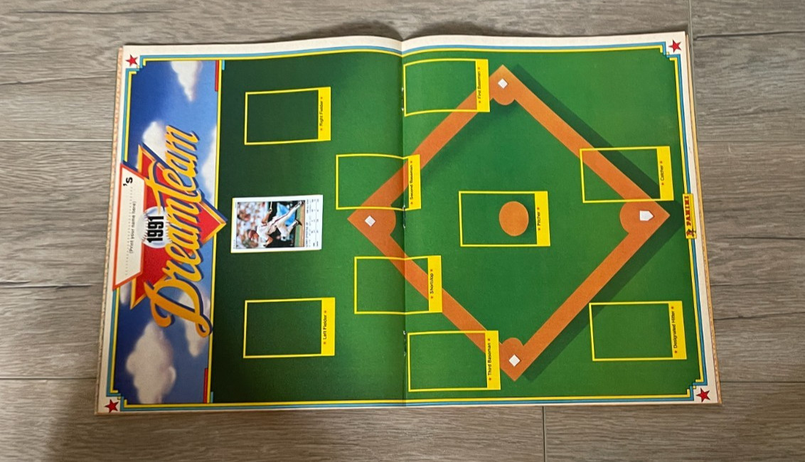 Panini Baseball Collectible Sticker Album 1991 Ken Griffey Jr Ryne Sandber Cover