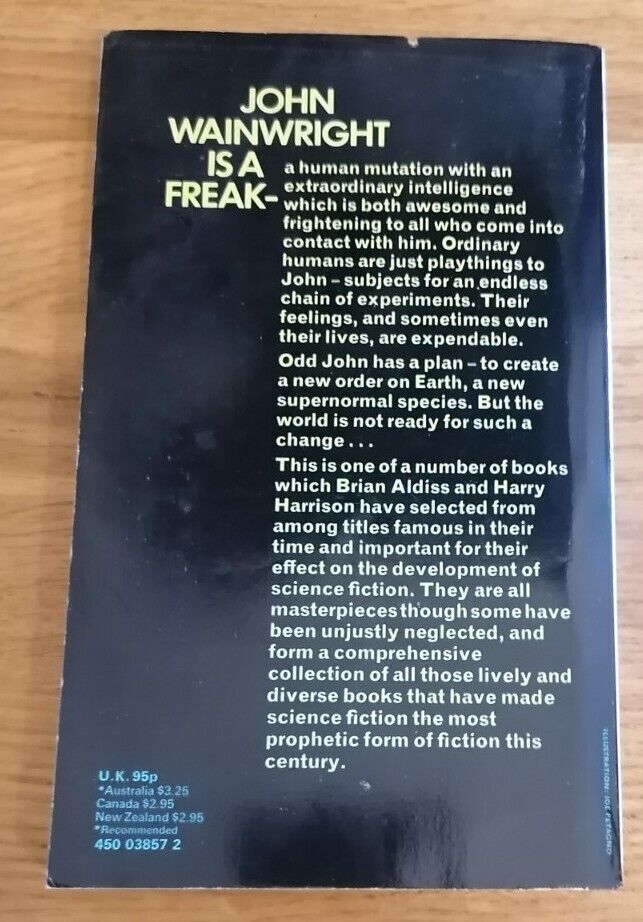 BOOK – Odd John By Olaf Stapledon 1st NEL 1978 Science-Fiction Paperback