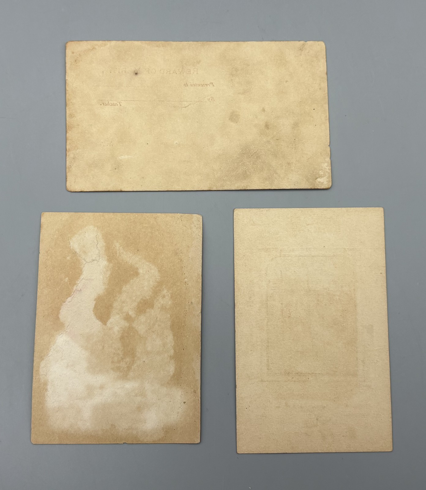 Lot of 3 Antique Victorian Trade Cards Paper Reward of Merit from Teachers