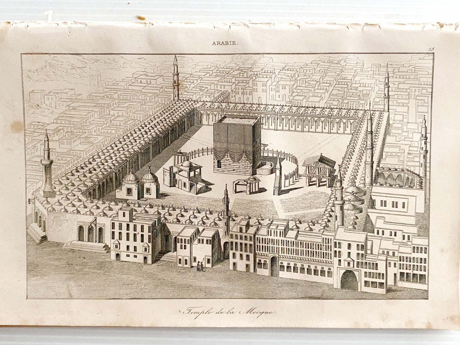 Engraving Arabia “Temple Of Mecca”