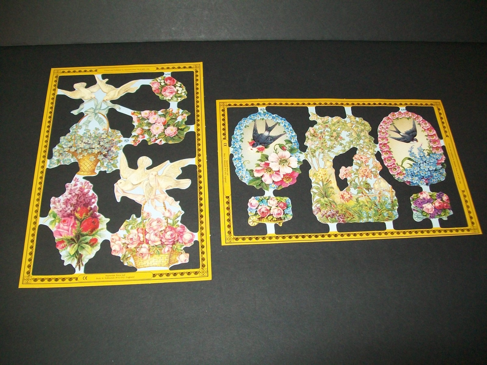 Vintage Embossed Paper Scrap From England Die Cuts Victorian Designs Crafts