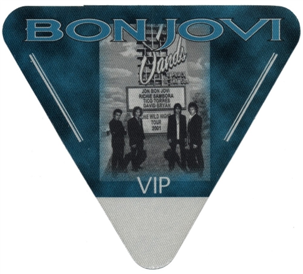 Bon Jovi 2001 One Wild Night concert tour VIP Band Guest Backstage Pass
