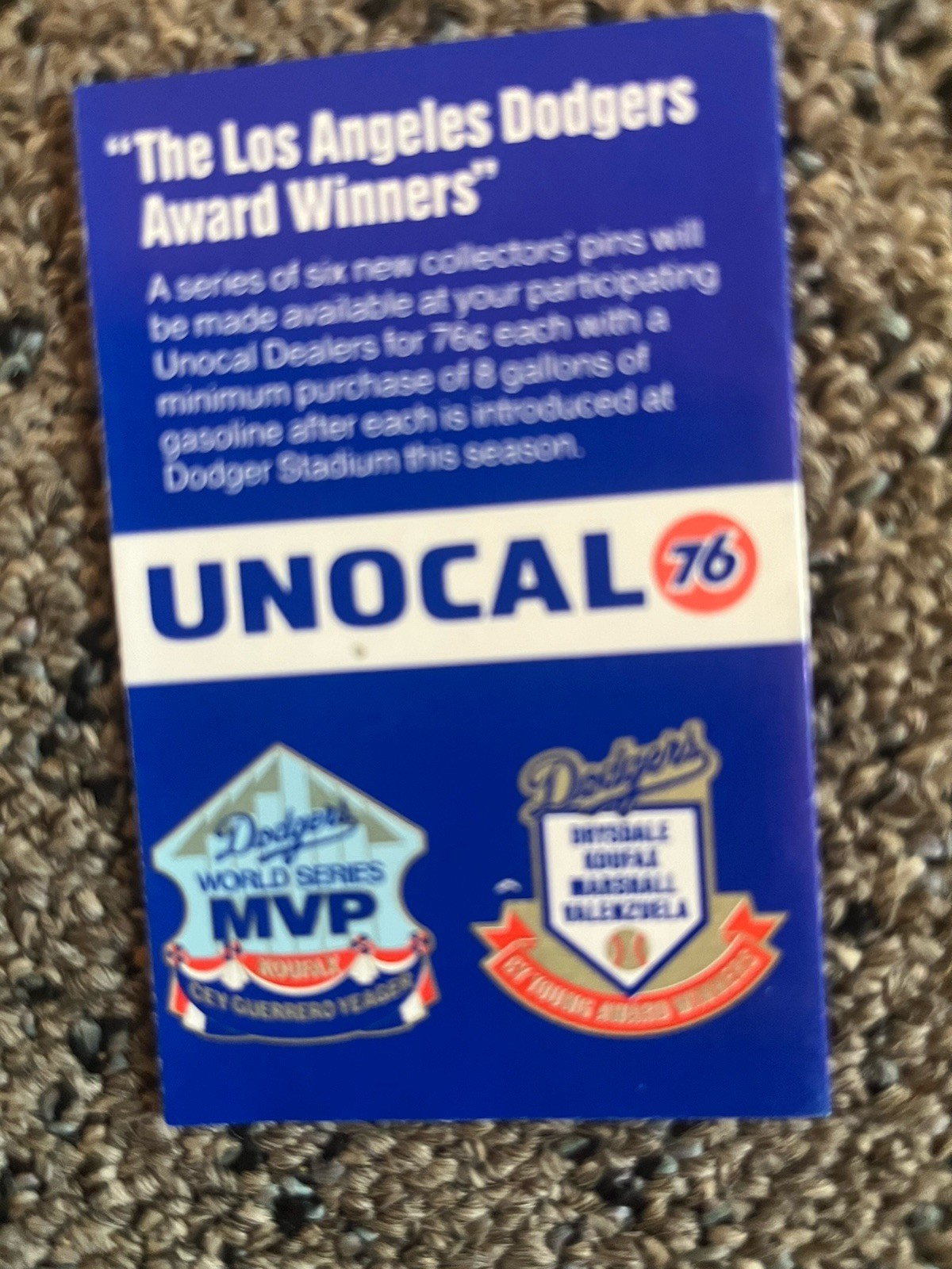Los Angeles Dodgers 1988 Foldout Baseball Pocket Schedule