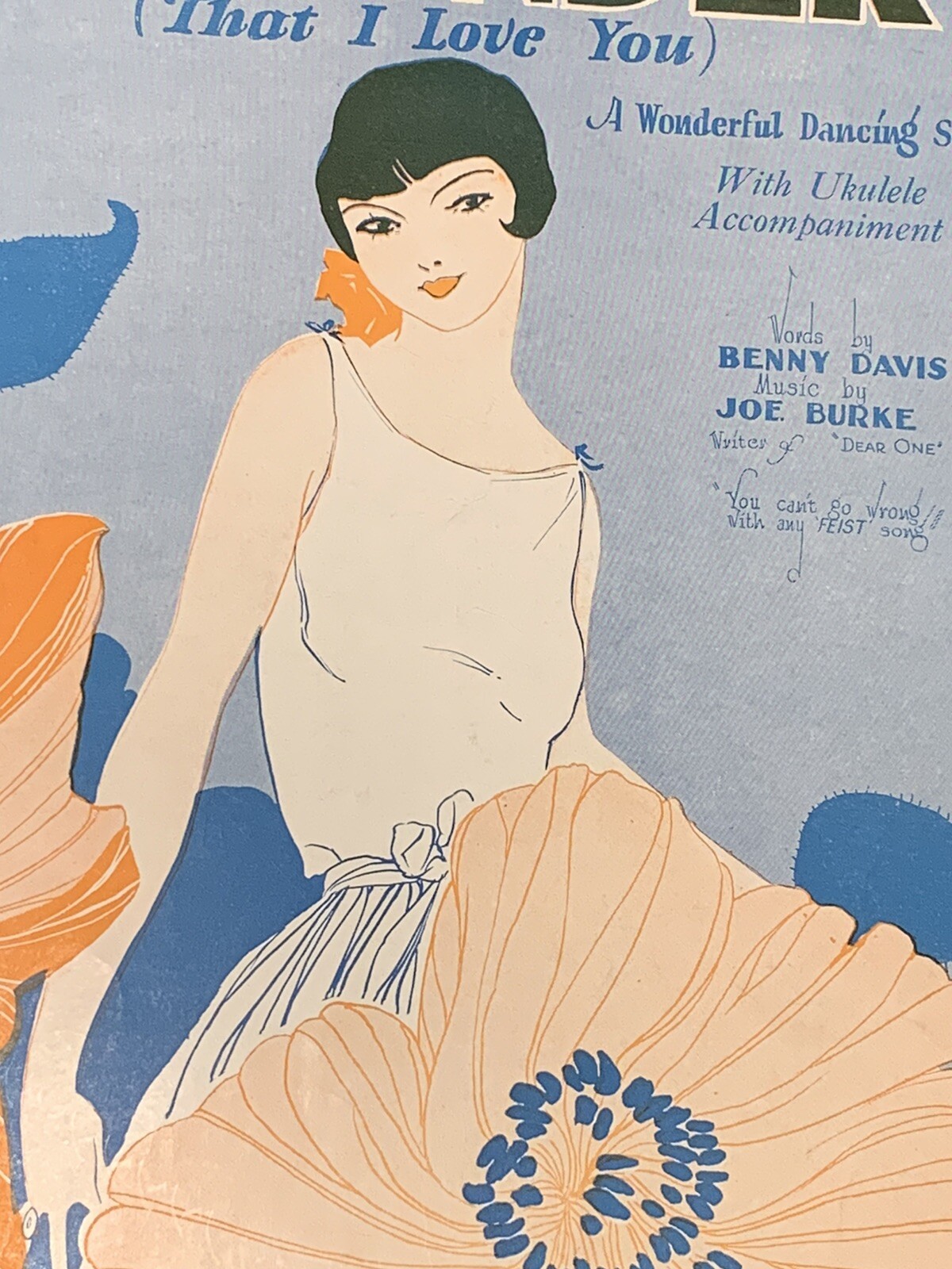 Beautiful Flapper Girl & Deco Girl ART ~ Vintage Sheet Music Lot 1920s & 1930s